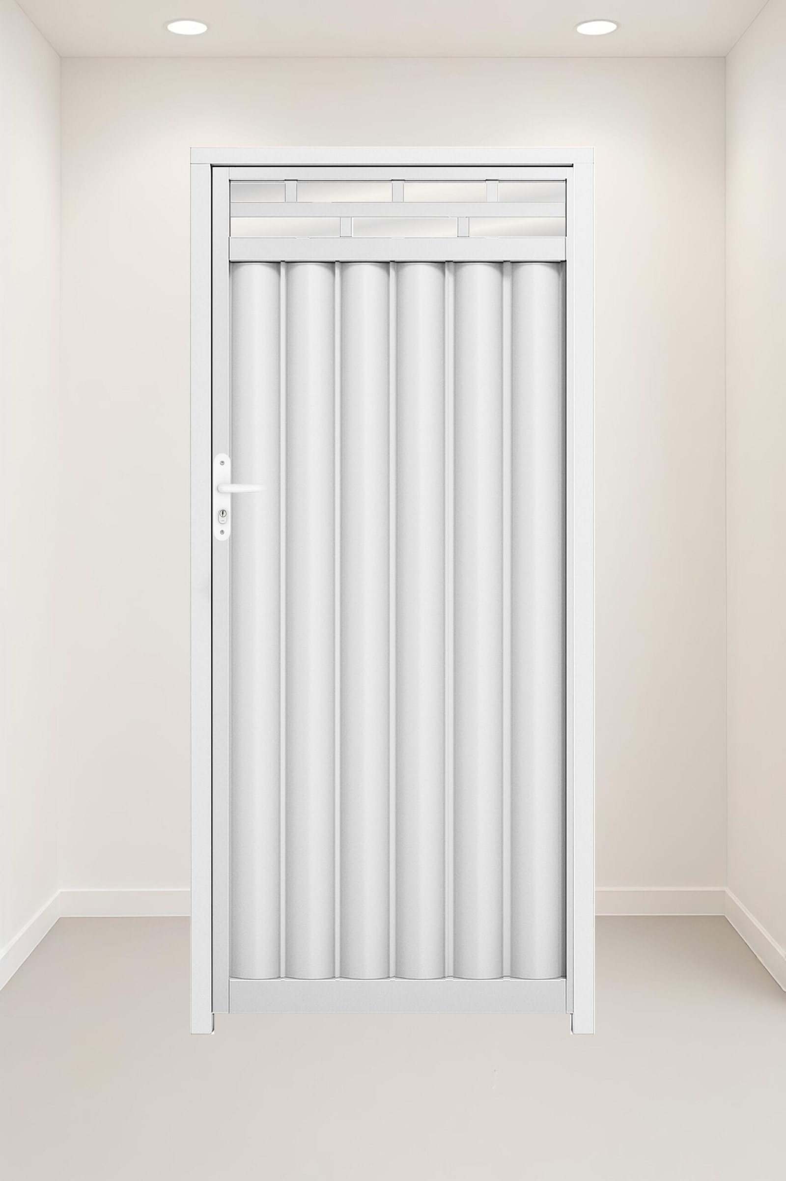 ELETROAÇO BRANCO portão de aço galvanizado Tijolinho