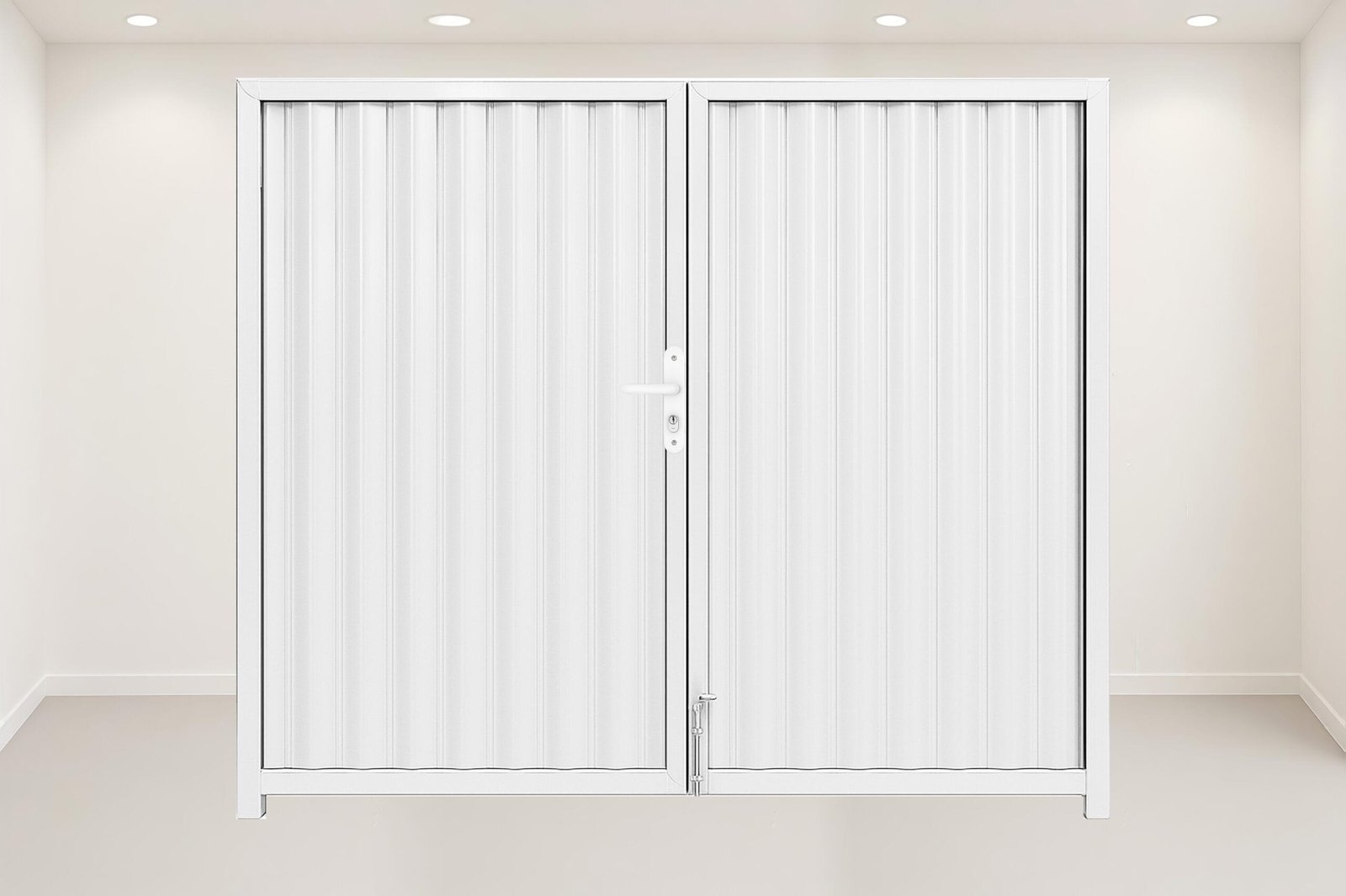 ELETROAÇO BRANCO Portão Garegem (aço galvanizado)