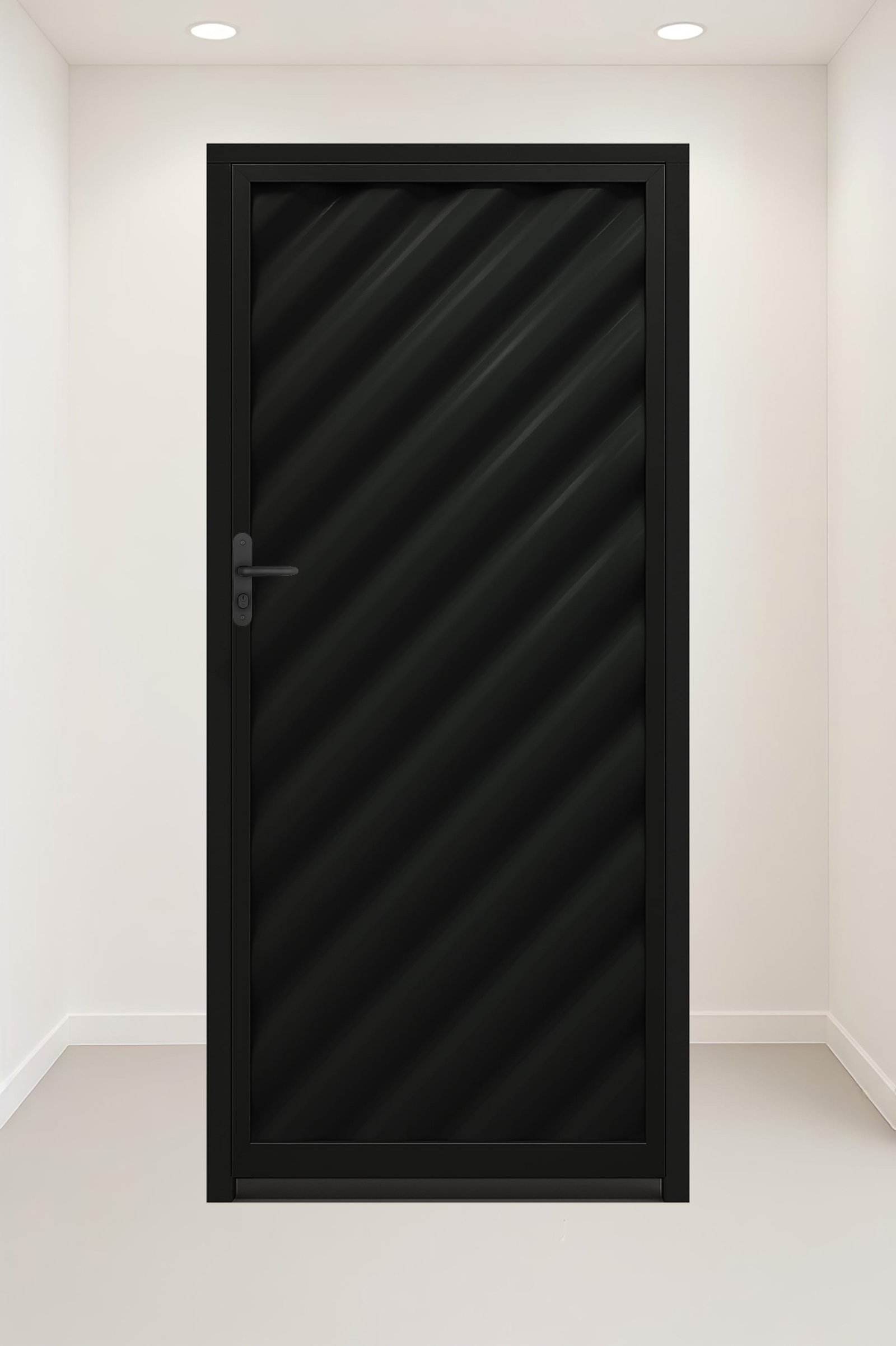 Portão preto diag. total ( aço galvanizado)